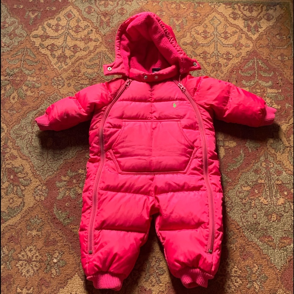 Ralph Lauren pink snow suit 9 months